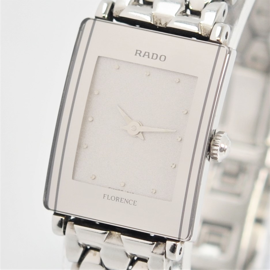 S 1円スタート RADO ラドー フローレンス 153.3715.4 スクエアフェイス