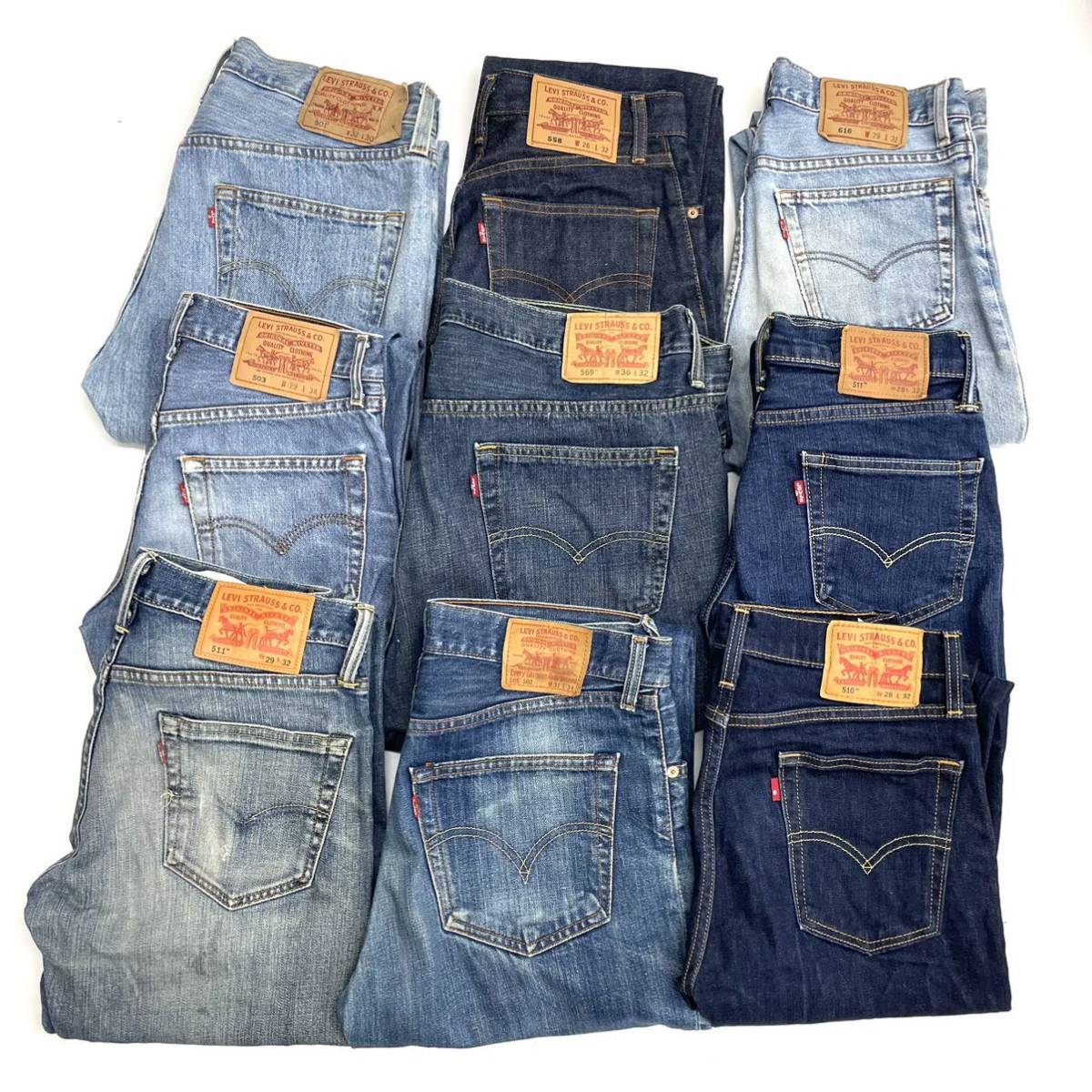 LEVI'S リーバイス ジーンズ デニムパンツ 9本セット まとめ売り 古着 卸売り L161