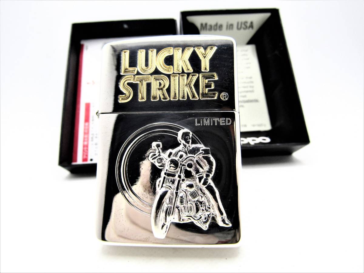 ラッキーストライク ライダー バイカー メタル 限定 zippo ジッポ 1994
