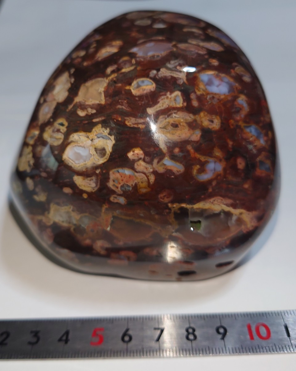 青森県　深浦産　花紋石　鑑賞石 花子石(球顆流紋岩) 青森県産 国産鉱物標本 鑑賞石(原石)｜売買された