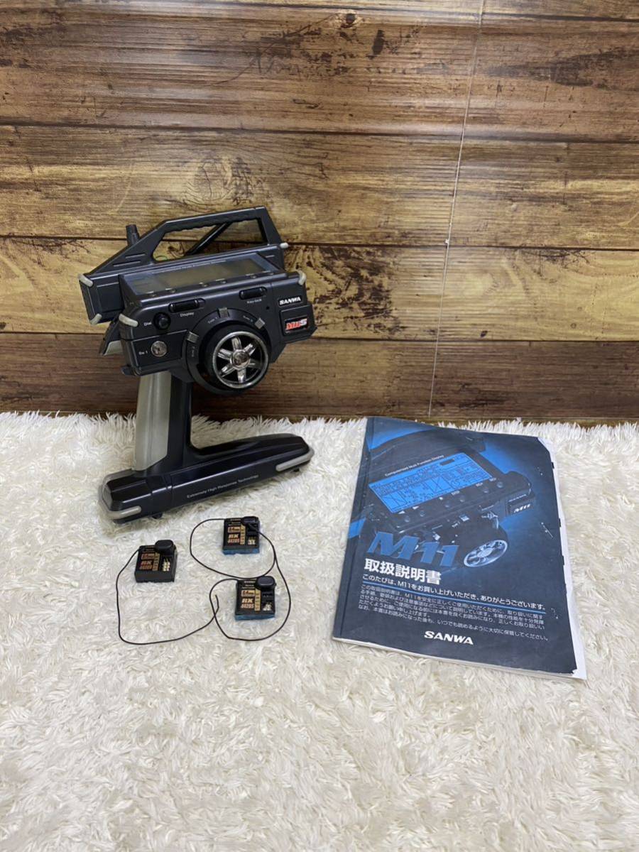 SANWA サンワ M11S プロポ RX-442DS 3個セット サンワ SANWA M11 RX-442DS 三和 ラジコンプロポ　M11Ｘ