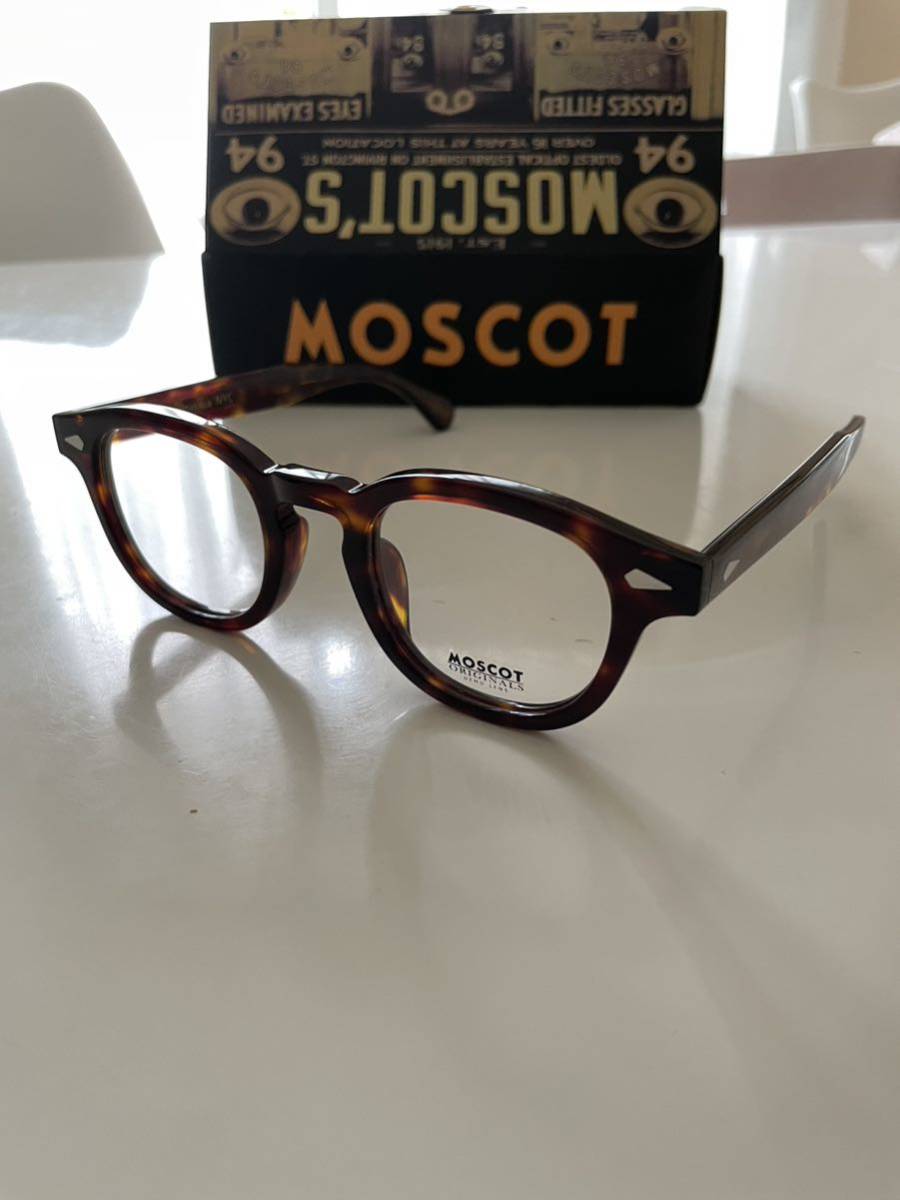 名作 新品 MOSCOT モスコット LEMTOSH レムトッシュ ウェリントン眼鏡 メガネ 伊達メガネ 鼈甲 46