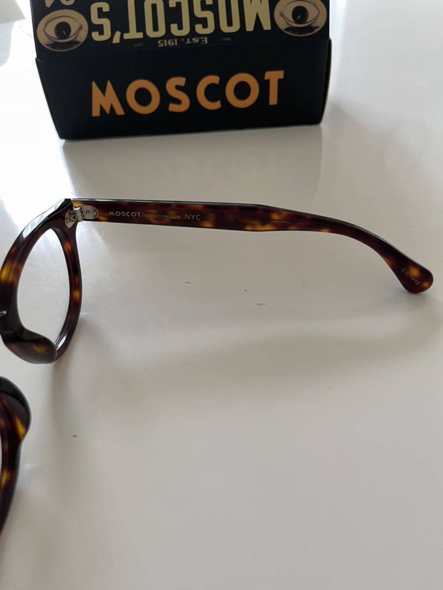 名作 新品 MOSCOT モスコット LEMTOSH レムトッシュ ウェリントン眼鏡 メガネ 伊達メガネ 鼈甲 46