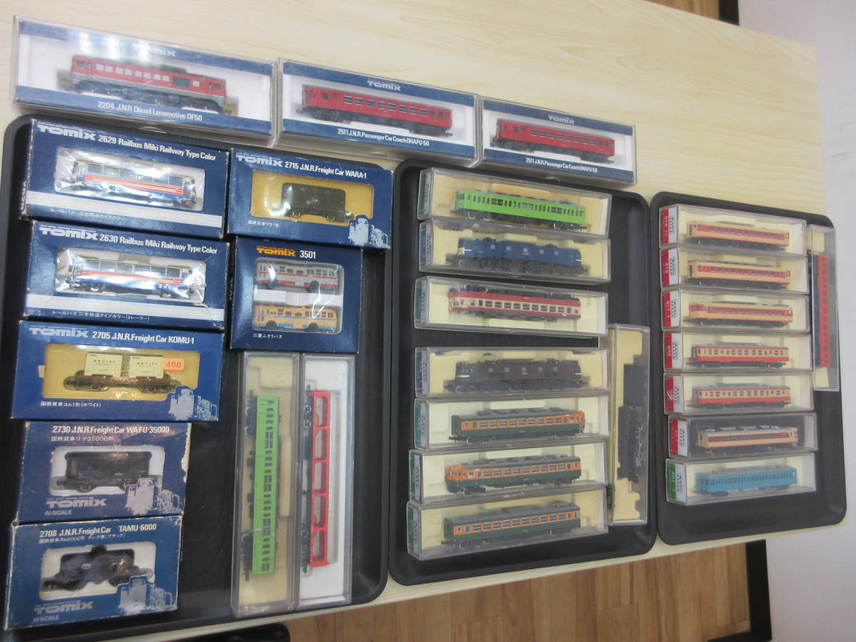21009 中古保管品 まとめて出品 KATO カトー TOMIX Nゲージ 29台 鉄道模型 国鉄 電車 列車 機関車 動作未確認 元箱あり レア コレクション