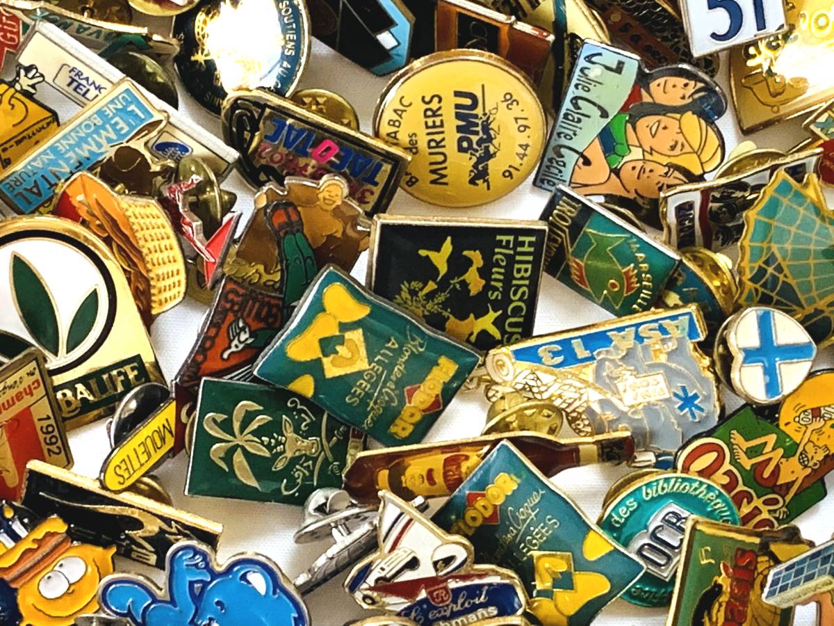 ★200個セット★フランス雑貨 ★フレンチ ピンバッジ ピンズ ★まとめ売り ★ヴィンテージ ★ビンテージ ★アンティーク ★288-2 フランス雑貨 ピンズ フレンチ
