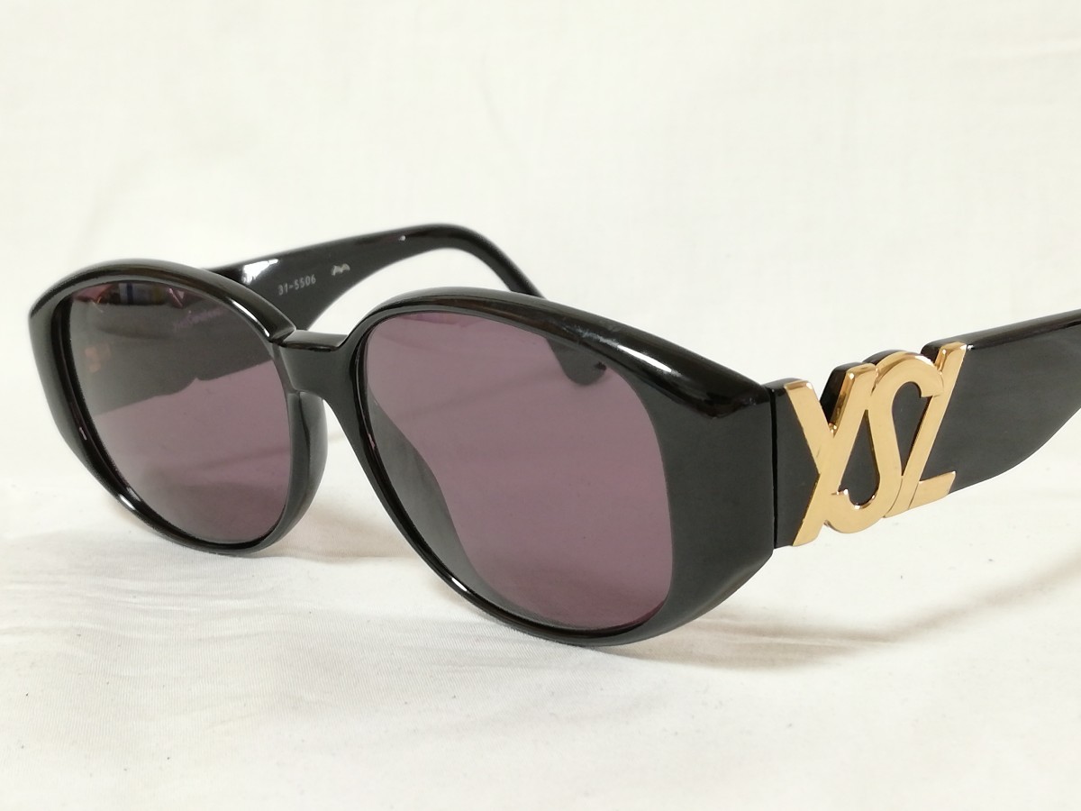 Yves Saint Laurent イヴサンローラン サングラス ブラック YSL ロゴ UVカット 31-5506 ゴールド