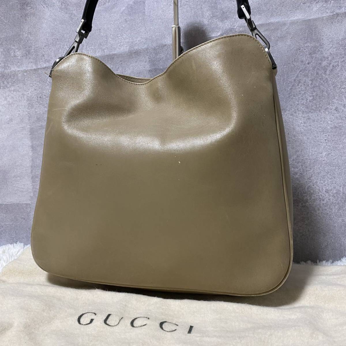 1円 GUCCI グッチ ハンドバッグ ショルダーバッグ 2way バンブー 