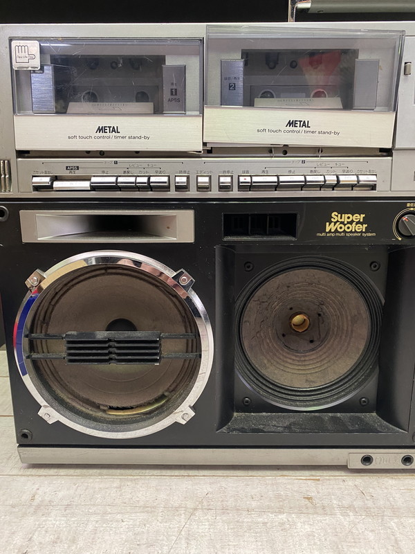 S-208◇1円～◇SHARP GF-909 THE SEARCHER-W 大型ラジカセ ザ