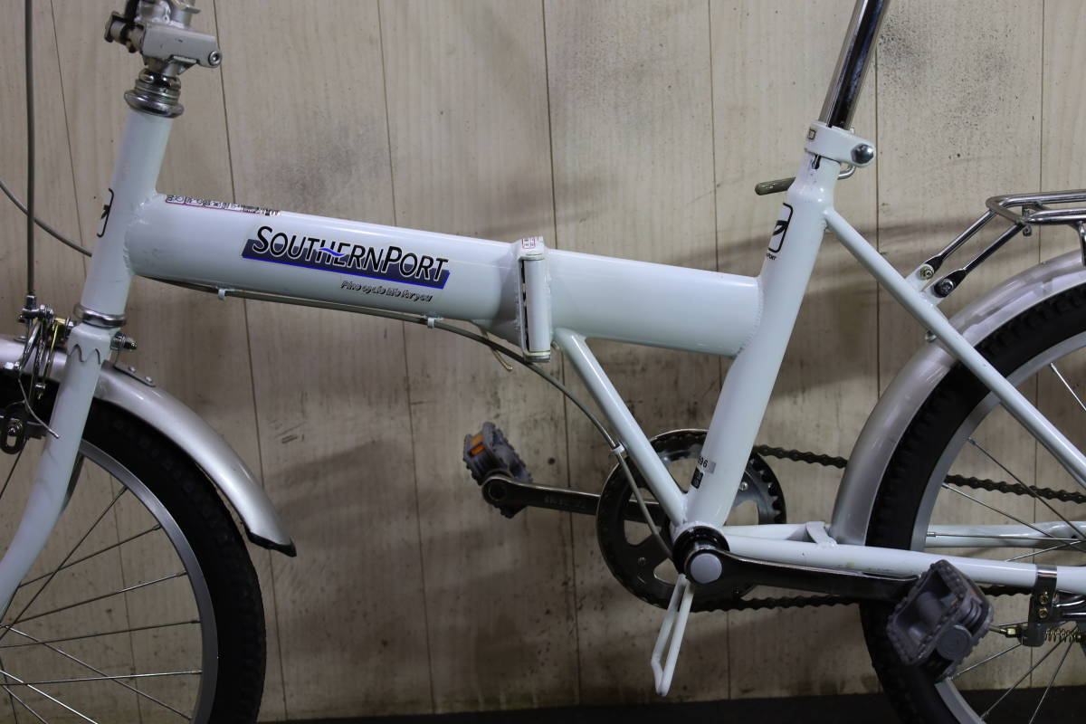 手渡し限定葛飾美品20インチ 自転車 ミニベロ sp-min ホワイト 6速