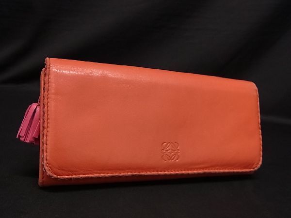 1円 □美品□ LOEWE ロエベ アナグラム ナッパレザー タッセル 二