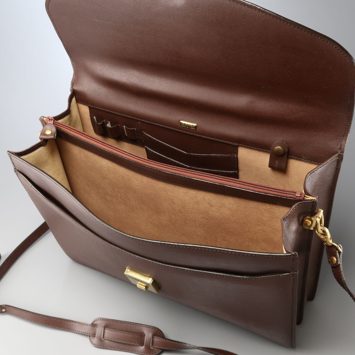 【美品】LE TANNEUR ルタヌア 1898年 本革 ハンドバック ビジネス MF1926//*ルタヌア/LE TANNEUR*ショルダー付き/2wayレザーブリーフ