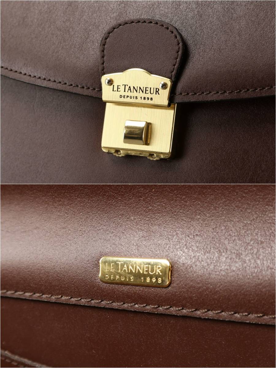 【美品】LE TANNEUR ルタヌア 1898年 本革 ハンドバック ビジネス MF1926//*ルタヌア/LE TANNEUR*ショルダー付き/2wayレザーブリーフ