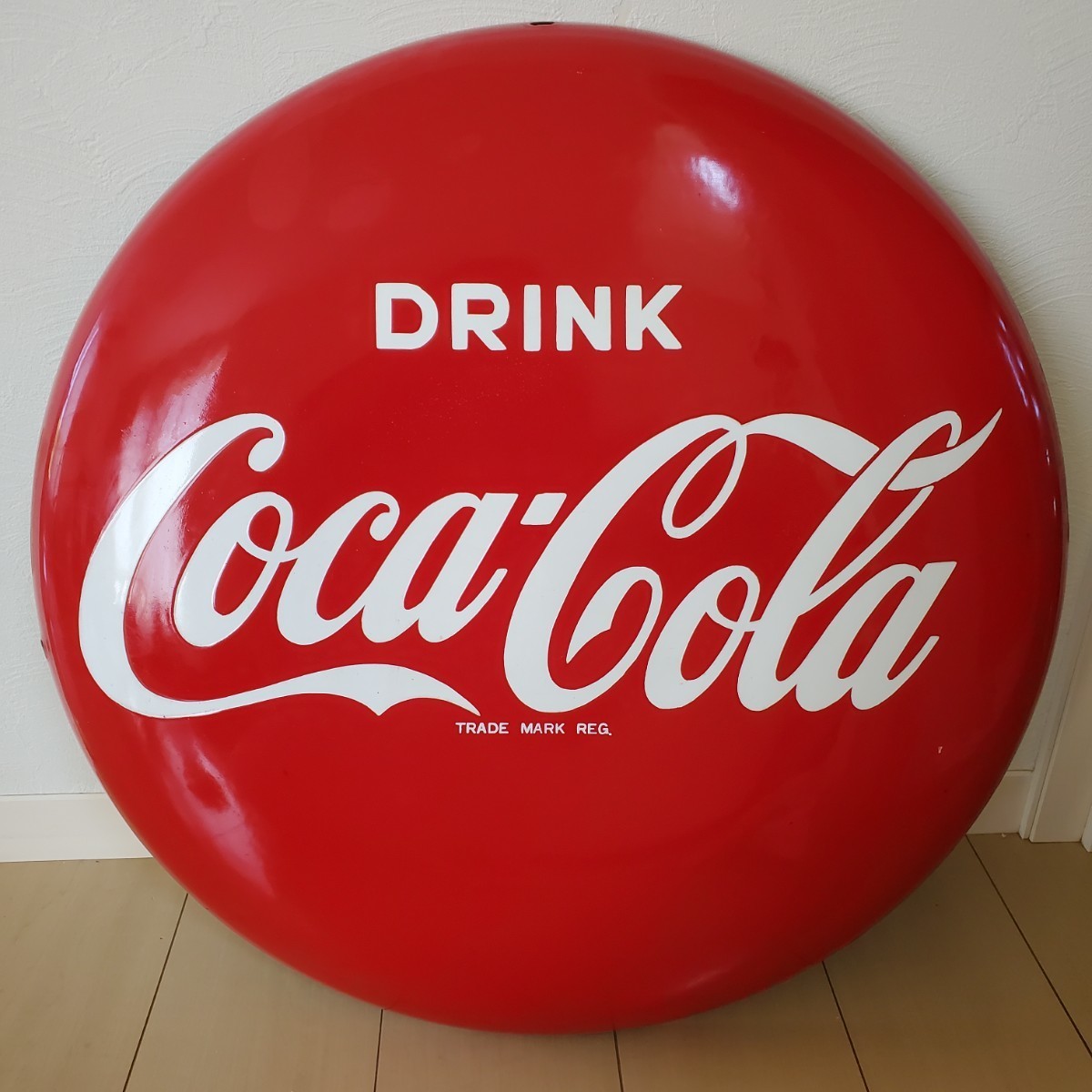 Coca Cola コカ・コーラ ホーロー 看板 丸型 昭和レトロ直径61.5cm