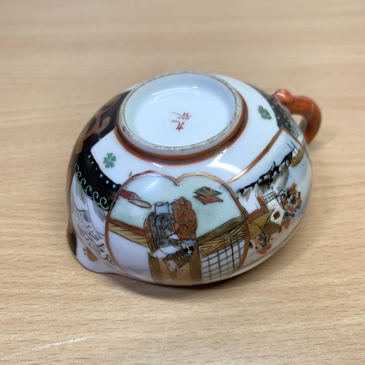 品質保証，高品質 九谷造 茶道具 急須 湯冷まし 湯呑5客 色絵 赤絵 古九谷