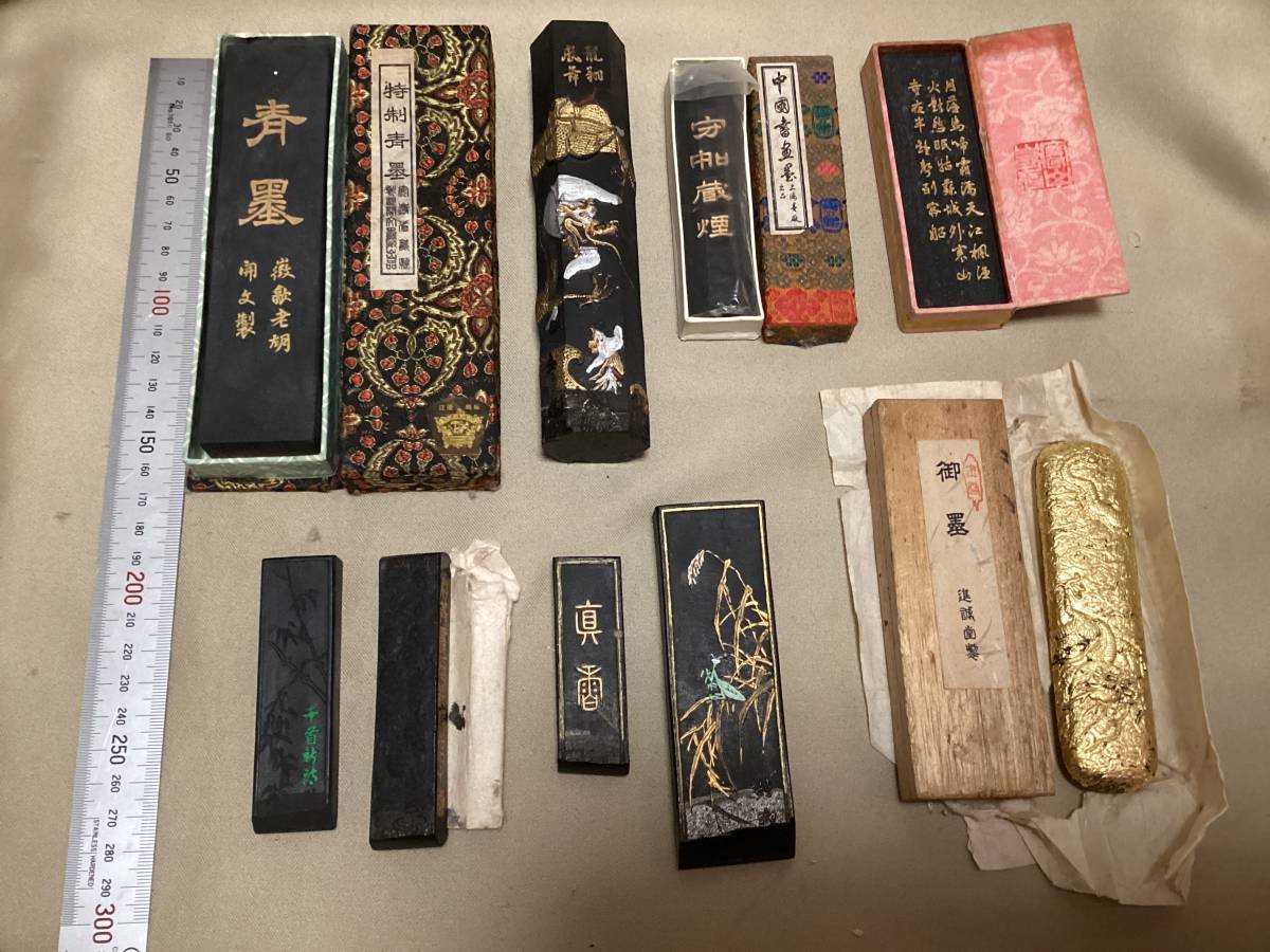 古墨 唐墨 書道 | 中国 中国墨 和墨 明墨 ☆古墨 日本 色々まとめて 墨