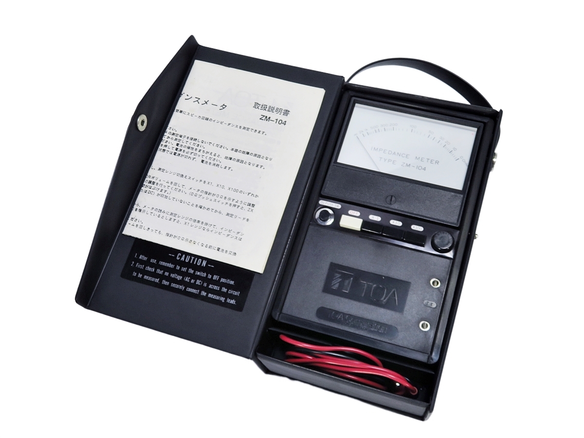 TOA Impedance Meter ZM-104 ZM-104A | Type - インピーダンスメーター 