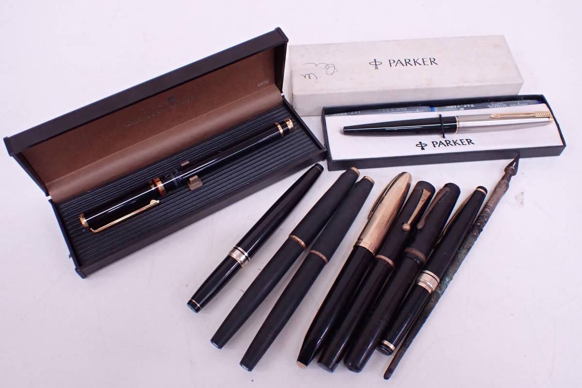 O】モンブラン MONTBLANC 万年筆 NO.22 ペン先 K18? K14? 不明金