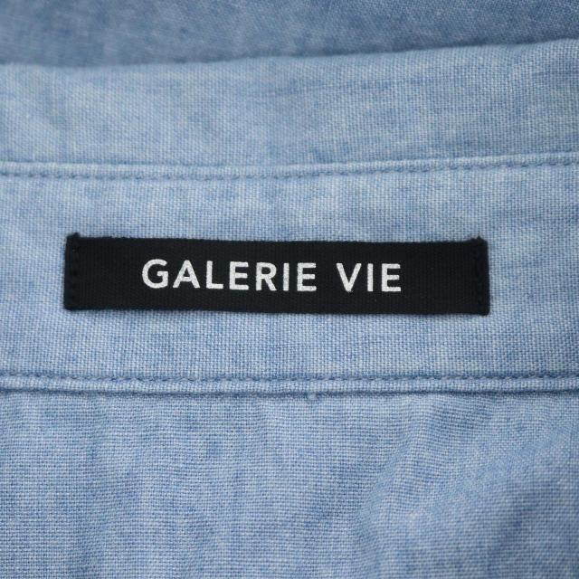 ギャルリーヴィー GALERIE VIE トゥモローランド 22SS ダンガリーダブルポケットシャツ 長袖 前開き コットン F ライトブルー