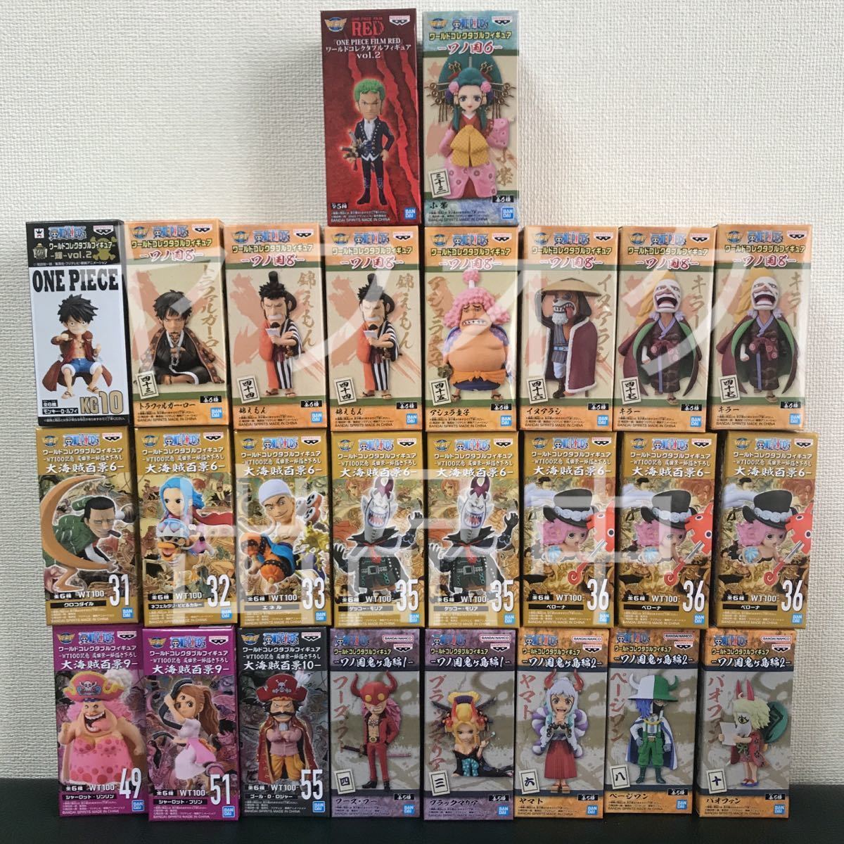 ワンピース ワールドコレクタブルフィギュア まとめセット 処分 プライズ 大海賊百景 ワノ国 ペローナ ヤマト ゲッコー・モリア 他