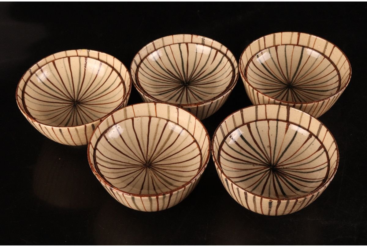 織 瀬戸 麦藁手 蓋茶碗一対(その他)｜売買されたオークション情報