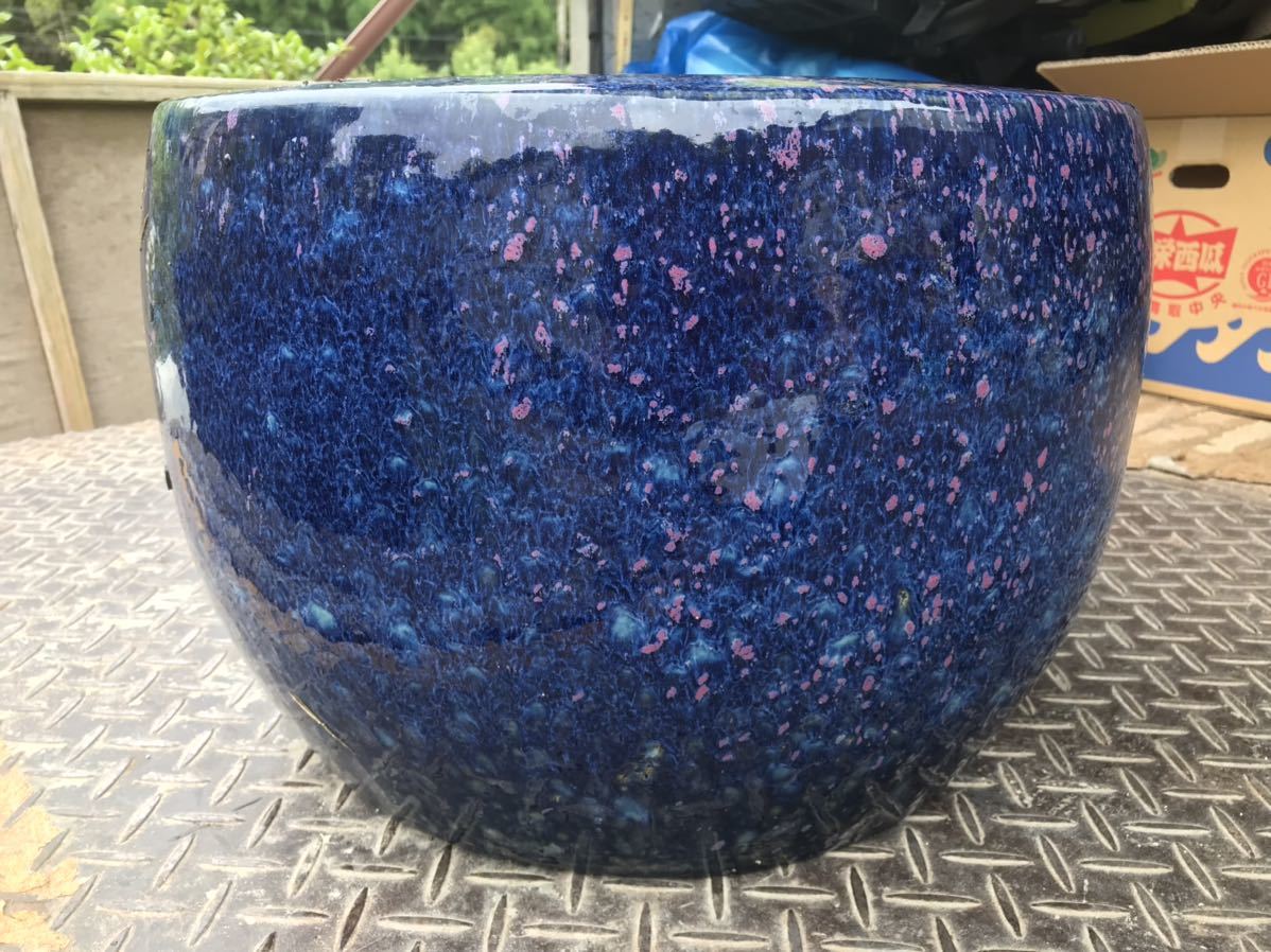 睡蓮鉢 18号 W55H28ぐらい ビオトープ 中古