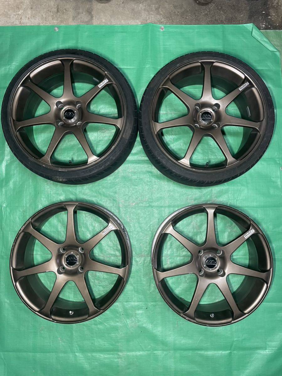 希少サイズ！ ヨコハマ AVS MODEL7 18インチ 4穴 PCD114.3 7.5J 