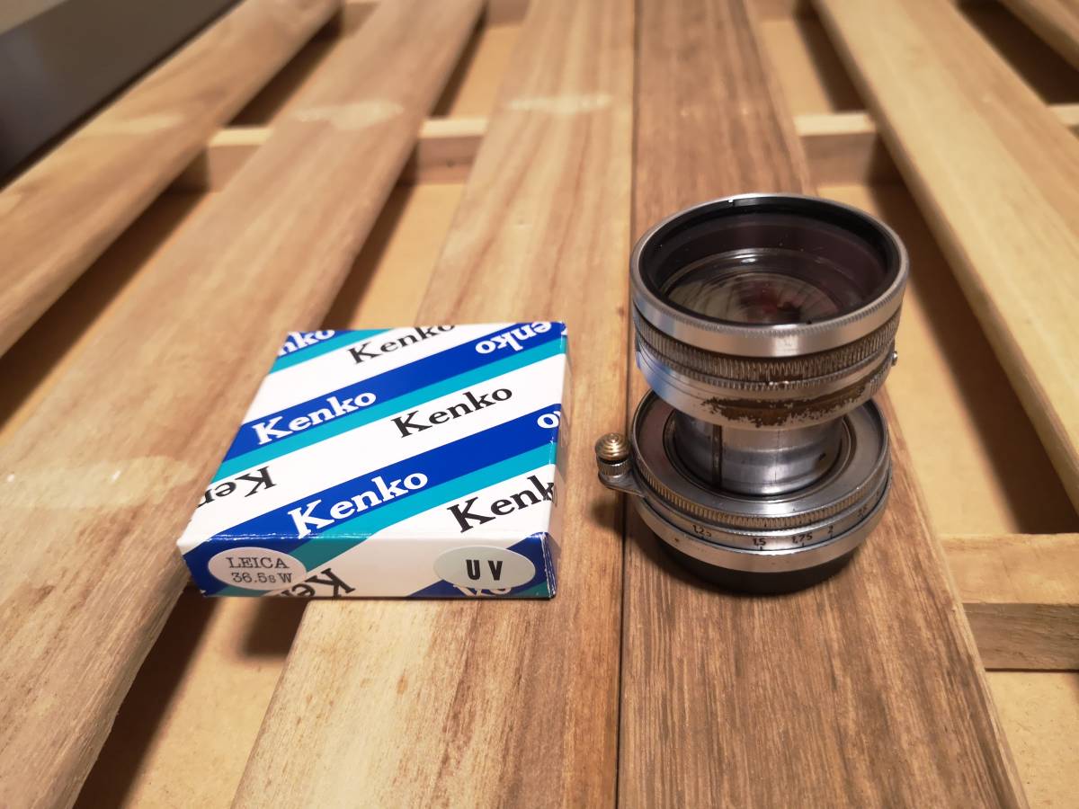 ジャンク扱 Leica ライカ Ernst Leitz Wetzlar Summitar 5cm F2 mtr メートル表記 kenko 36.5mm レンズフィルター付 ( ズミタール L39