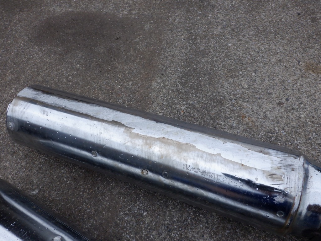 ZZR250　EX250H　純正マフラー　エキパイ　サイレンサー　割りカラー・フランジ付き！　BB