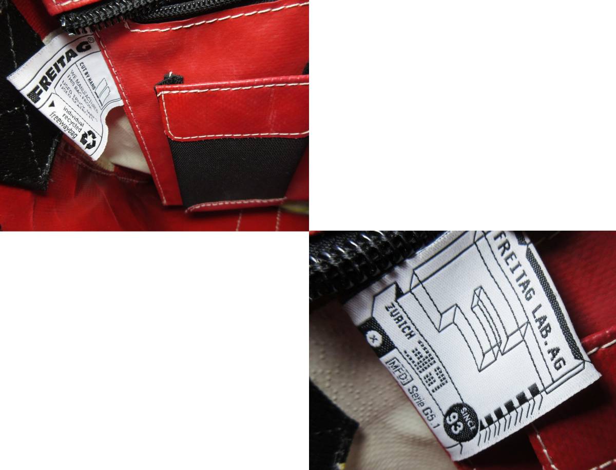 FREITAG トートバッグ オリーブ×ホワイト 全てのバッグ | FREITAG