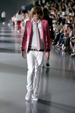 2005SS Dior hommeヒゲ加工ホワイトデニムパンツ／ディオールオム