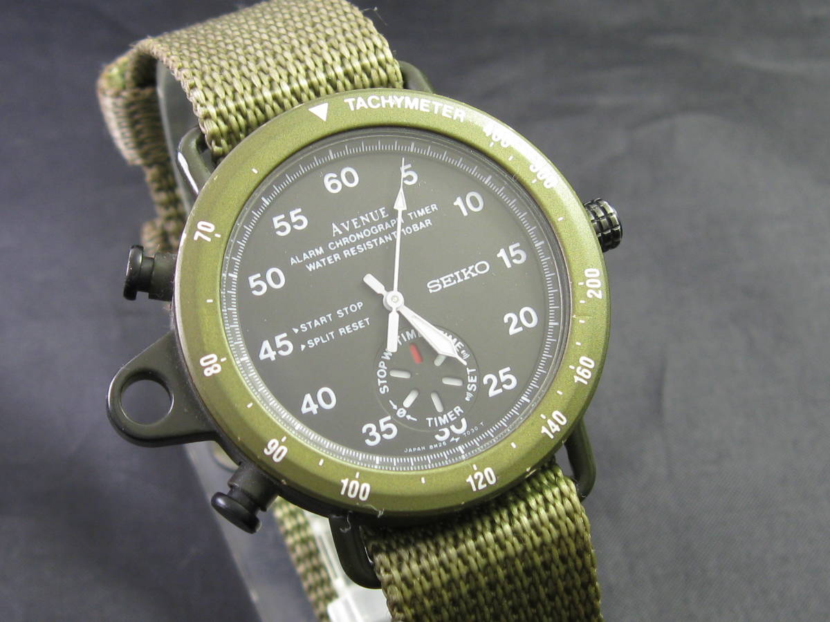 SEIKO 8M26-7030 セイコー アベニュー - ミリタリー レトロ AVENUE 