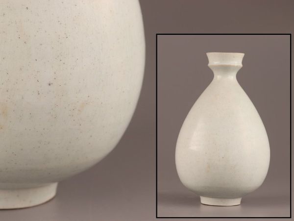 古美術 朝鮮古陶磁器 李朝 白磁 徳利 時代物 極上品 初だし品 C0436