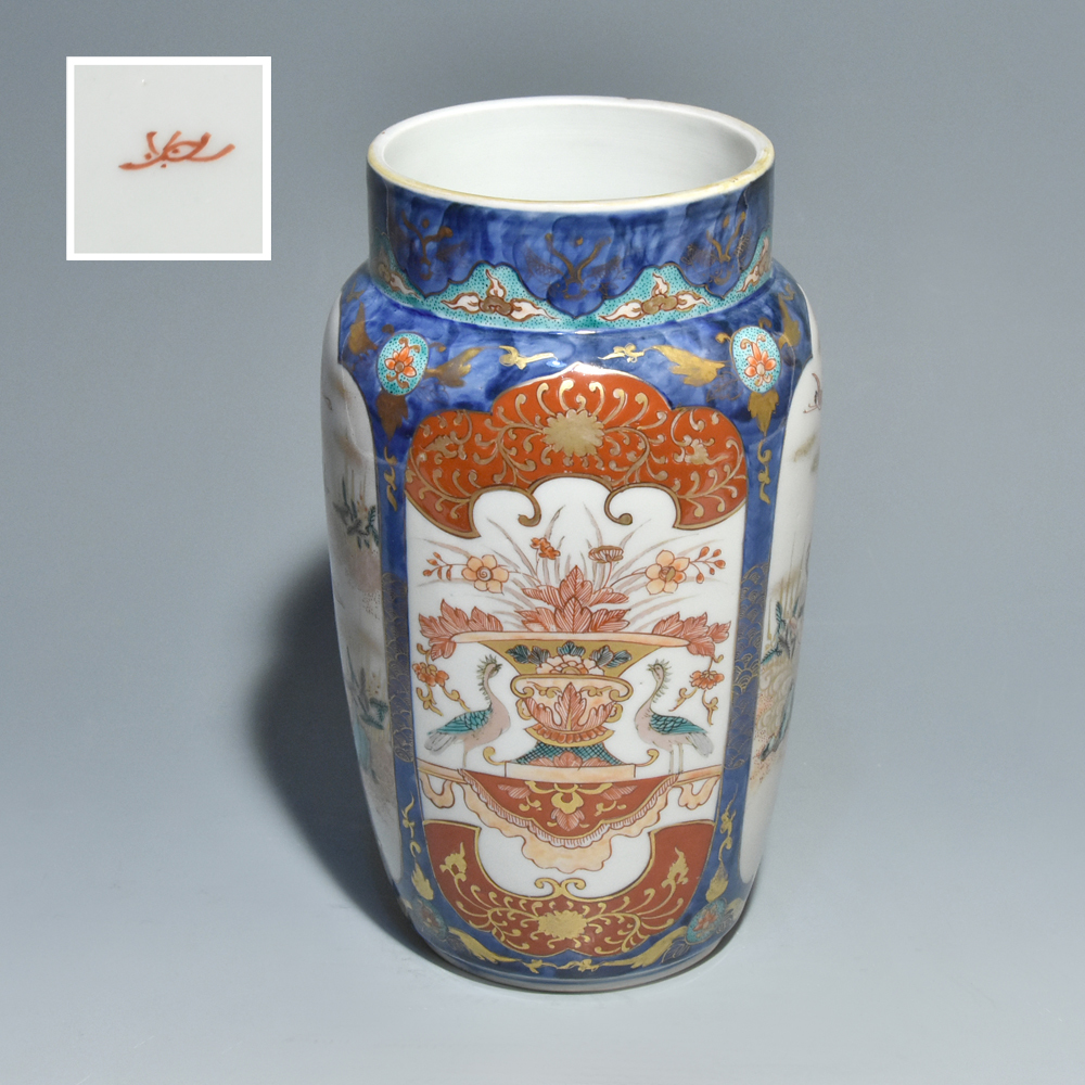 人気，SALE 旧宮家伝来 明治期 オールド香蘭社金彩色絵鶴の図花瓶 布タトウ オールド深川 陶磁器 有田焼 里帰り品 里帰 輸出手 深川製磁 y2258(香蘭社)｜売買されたオークション情報、yahooの商品情報を 香蘭社