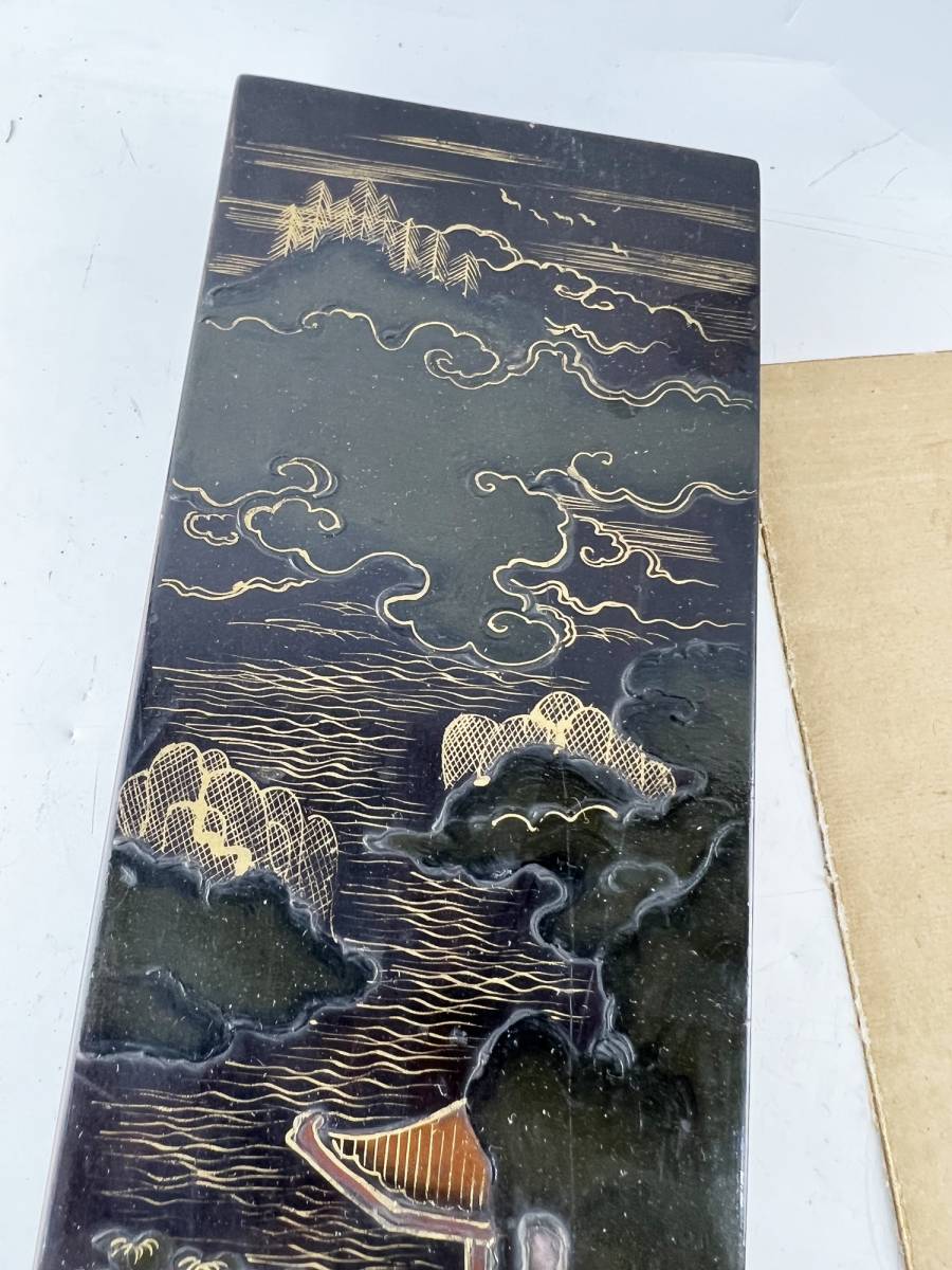 時代 蒔絵 螺鈿 短冊 1円～ 古美術 古道具 中国古玩 骨董 流美術漆器
