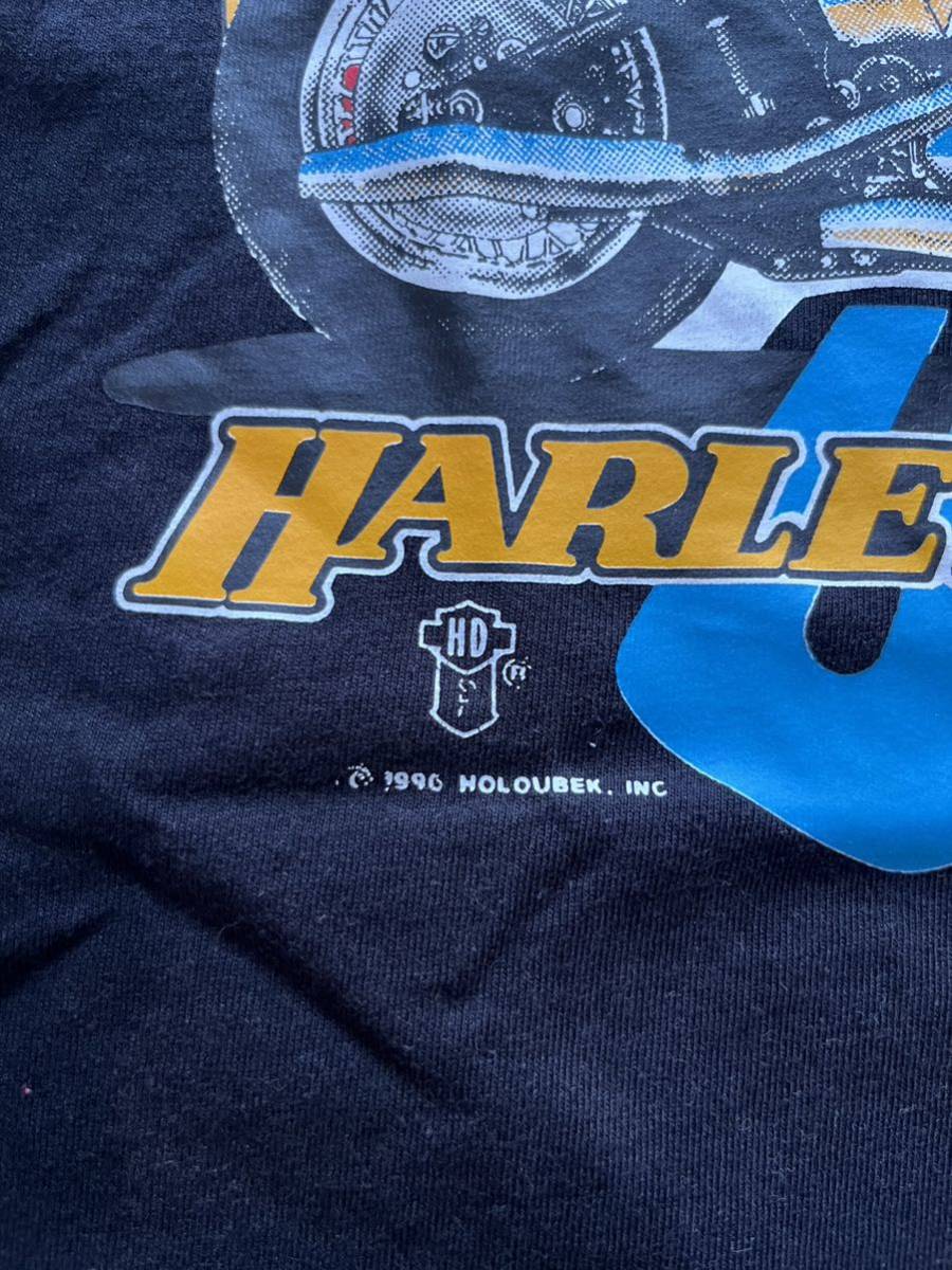 ☆USA製 90s 1996年 Harley-Davidson メンズ L プリント Tシャツ 