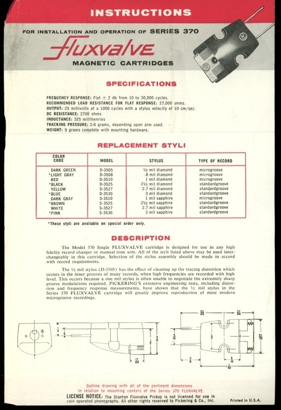 NPK01★激レア！　Pickering 350★純正ダイヤ針0.5mil