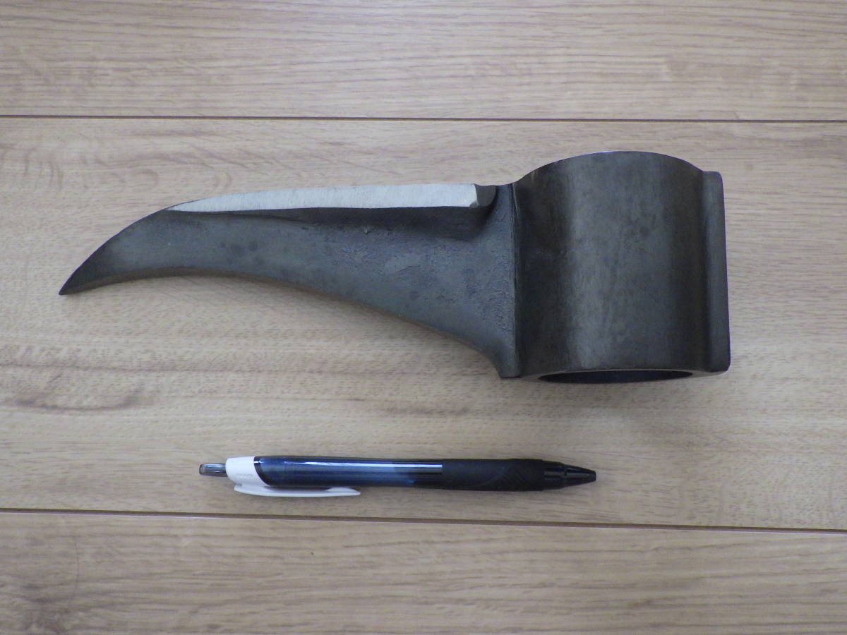 新品未使用長期保管品 叩き付き鳶口 銘「土佐〇？（？は判読不可です。）」サイズ寸6　検とび口竹鳶キリン鳶きりん鳶木廻し