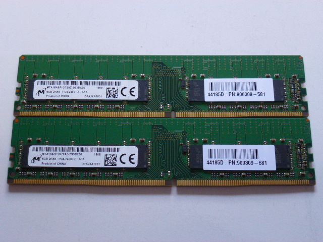 Micron DDR4 16GB x 2枚 合計 32GB .: Micron 16 GB pc4 – 19200 ddr4