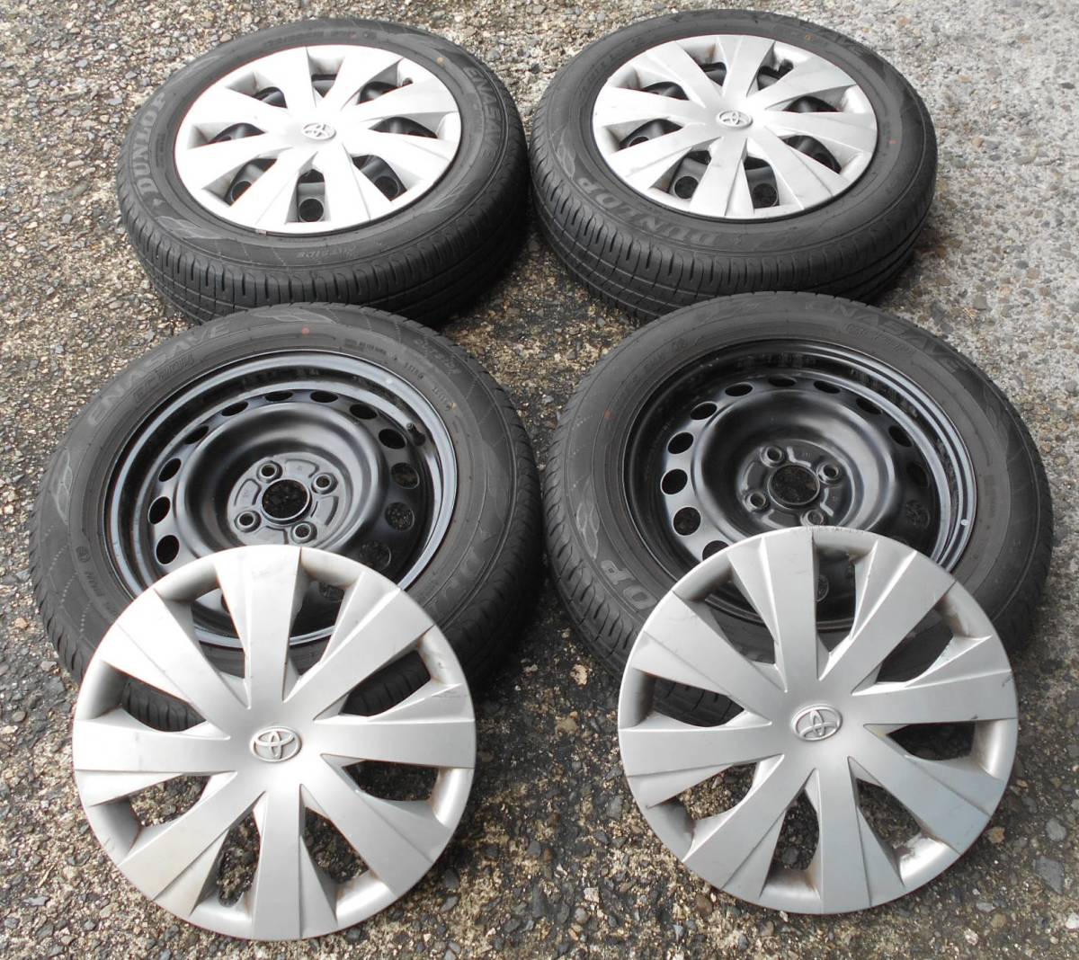 アクア ヴィッツ スペイド ポルテ等 トヨタ純正スチール＆175/65R15 4