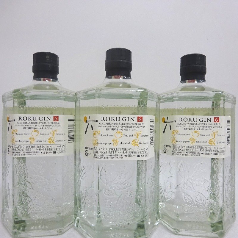 サントリーROKU スピリッツ サントリー 六 ジン 3本セット 700ml GIN