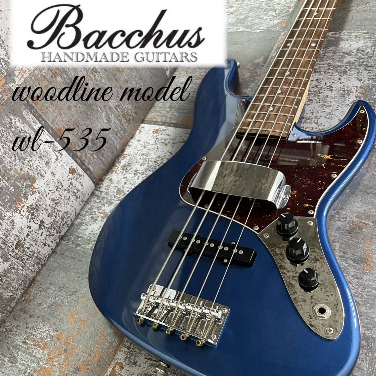 Bacchus エレキベース 青 40☆Bacchus☆ブルー系 エレキベース☆バッカス☆青系/送料500円