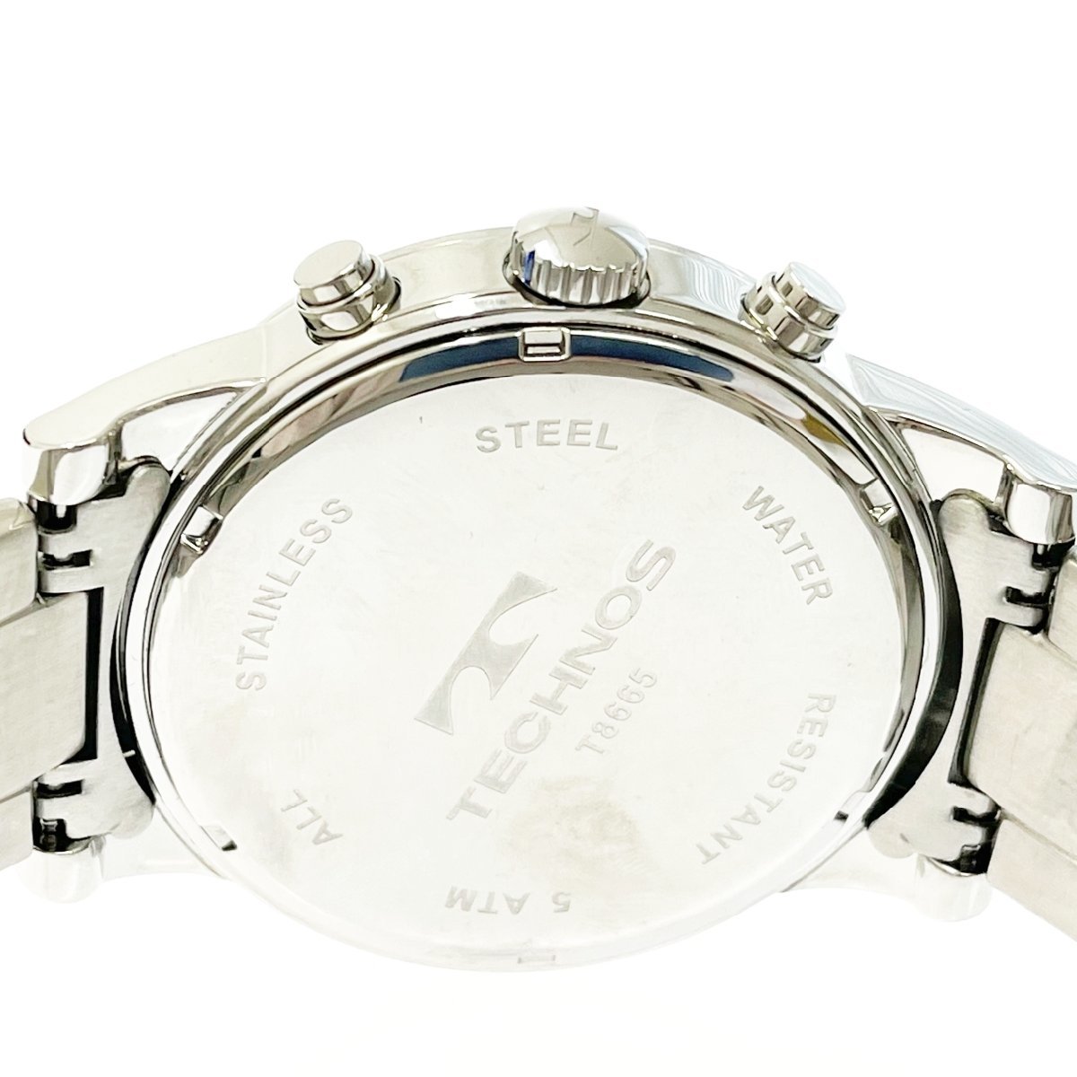 1円スタート】【箱付き・訳あり品】TECHNOS テクノス T8665 クロノ 