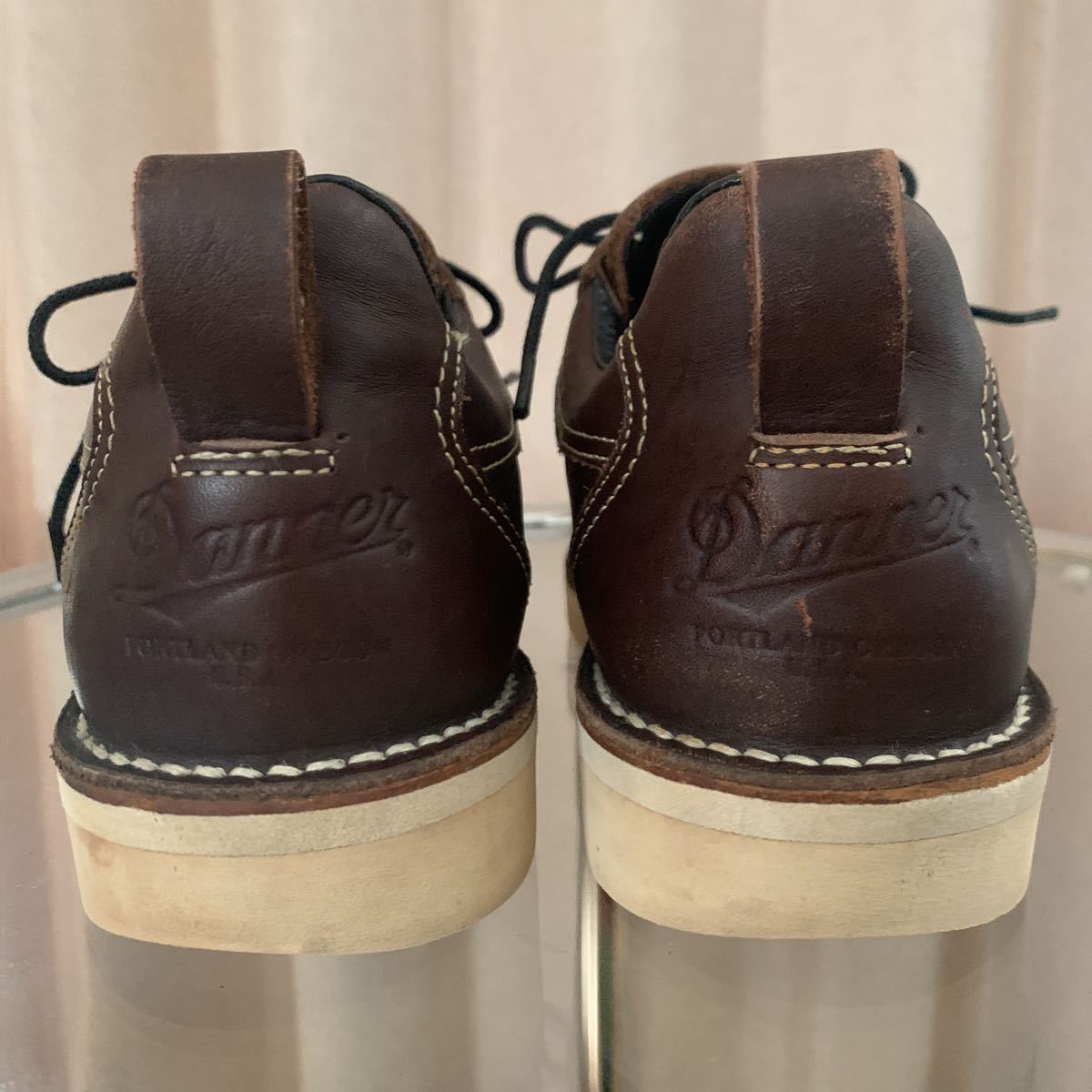 【極美品】Danner 24.5ブラウンレザー アルバニー D4019 中古品【Danner D4019 ALBANY 】ダナー アルバニーレザー