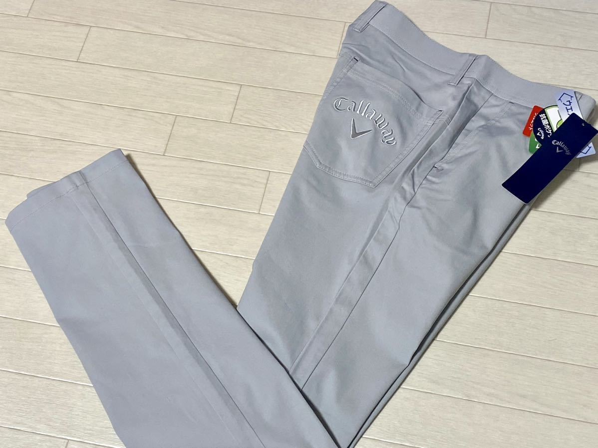 新品◆キャロウェイ ゴルフ Callaway Golf ビッグロゴ刺繍 8WAYストレッチ テーパードパンツ/春夏/グレー/サイズLL/送料185円