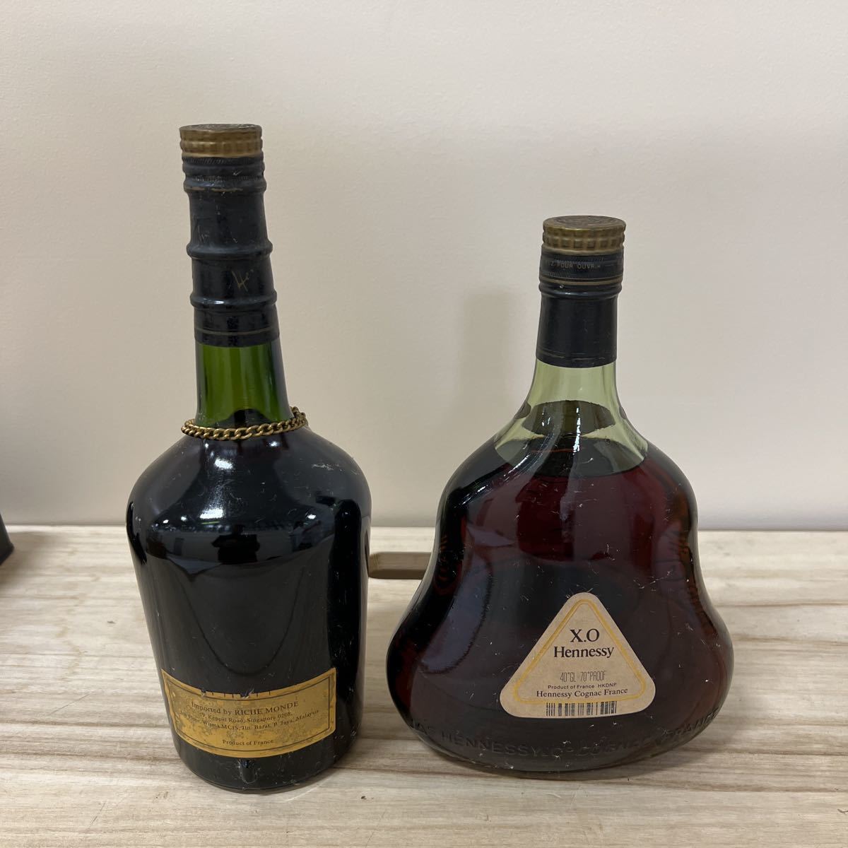 2本セット Hennessy ヘネシー ヘネシーXO 金 グリーンボトル