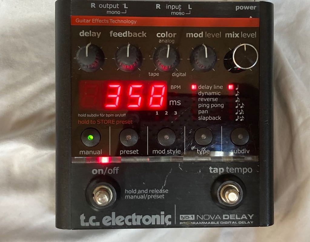 t.c.electronic ND-1 NOVA DELAY ディレイ ギター エフェクター AC