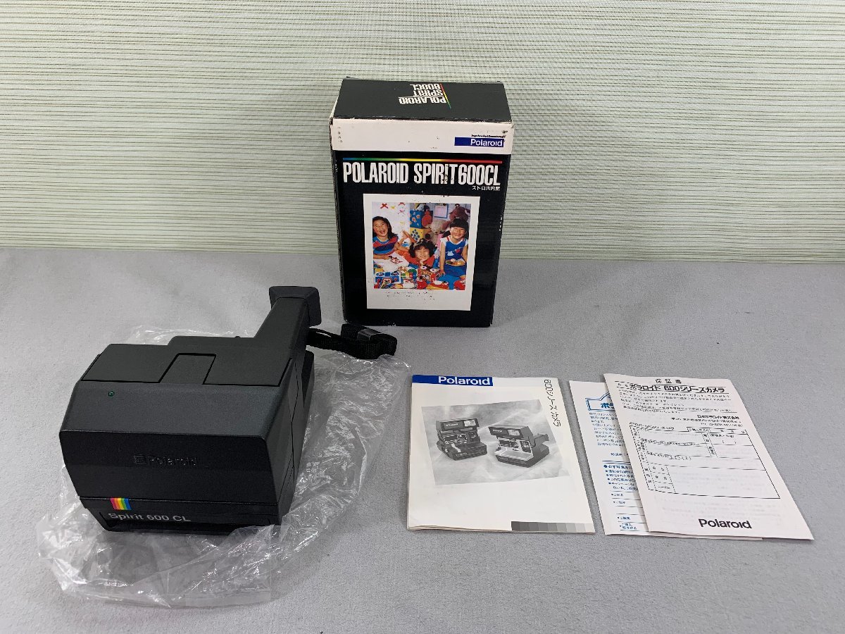 ◇中古品◇Polaroid　ポラロイドカメラ　SPIRIT600CL　取扱説明書・ベルト付き　ブラックカラー（12523061609321US）