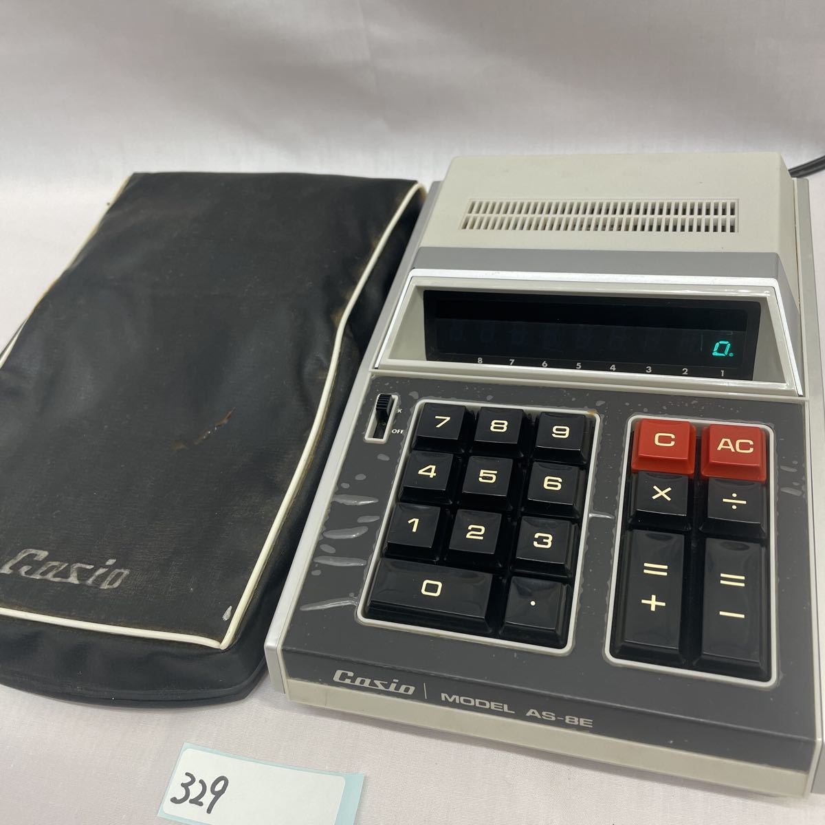 329 計算機 CASIO AS-8E 昭和レトロ カシオ 電卓 計算機 電子計算機 