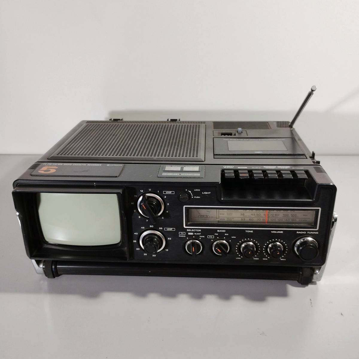 HITACHI MARK5 日立白黒テレビ K-59・ラテカセ ラジカセ 白黒テレビ