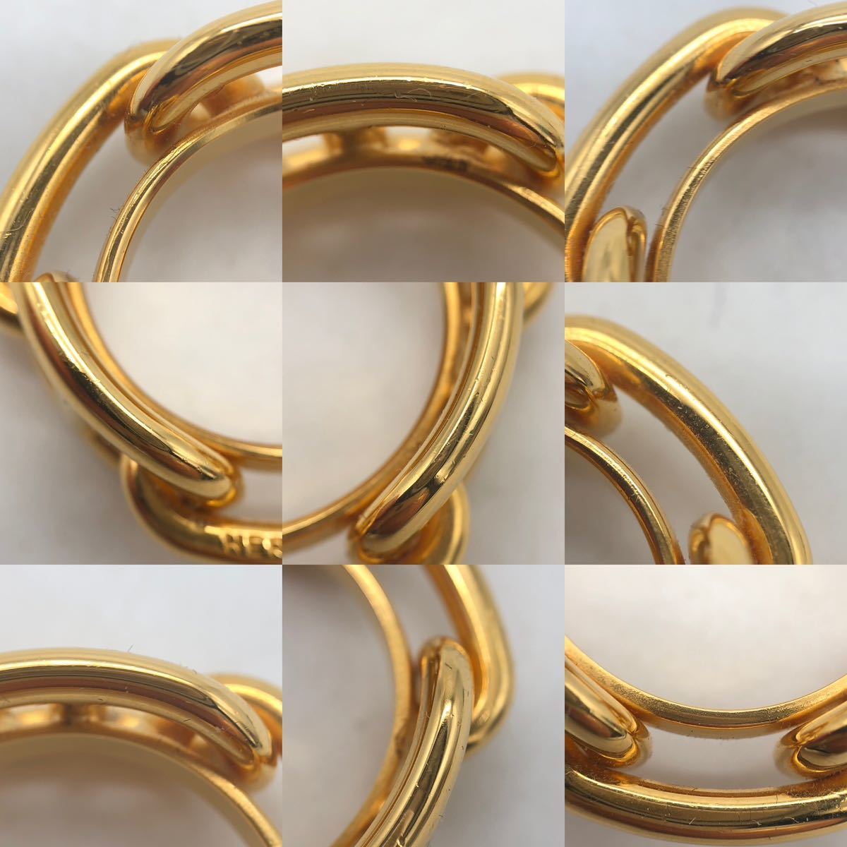 HERMES HERMES エルメス スカーフリング シェーヌダンクル ゴールド